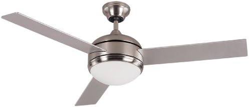 Canarm LTD Calibre BPT 48 Frosted Glass 1 Bulb Light Kit, 48-Inch Ceiling Fan with 3 Blades, Grey/White