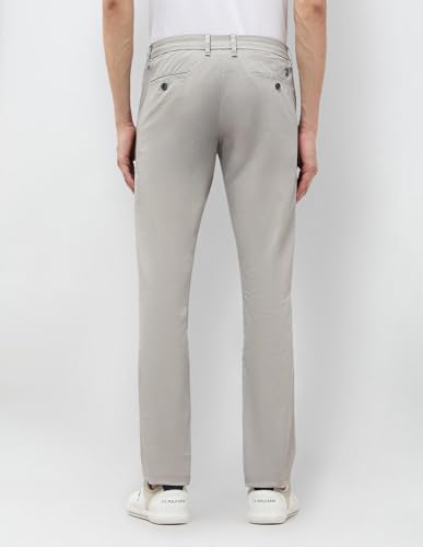 Image of U.S.Polo Association Men's Textured Slim Fit Trousers (USTRO1576D Light Grey 40)