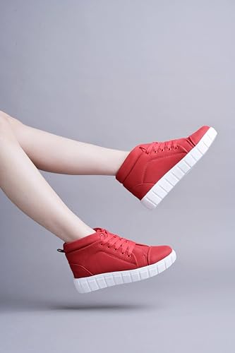 Image of Creattoes Premium Lace-Up Boots for Women & Girls - Fashionable, All-Day Comfort, Perfect for Casual & Outdoor Wear | CR08