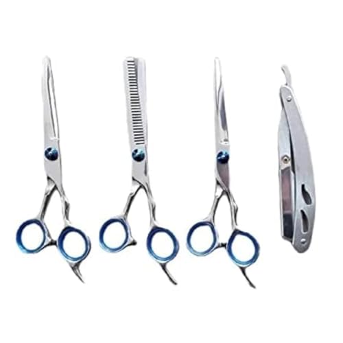 Kit Barbeiro Aço Inox Cabeleireiro Tesouras Navalha Pentes Barbearia Corte Masculino Profissional Ba