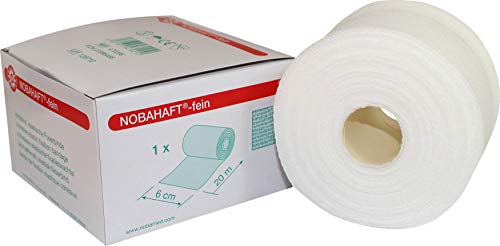 1 x Nobahaft fein Untertape Fixierbinde Haftbinde 20 m x 6 cm weiß