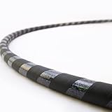 The Spinsterz Beginner Hoop: Weighted Fitness Hula-Hoop for Adults Weight Loss, Waist Exercise Ring for Cardio & Core, Adjustable Quality Detachable Hula Shaper for Beginners, Made in USA - Black