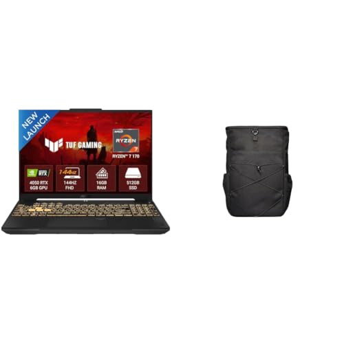 Image of ASUS TUF A16 (2026), Ryzen 7 170,RTX4050 6GB,16GB RAM,512GB SSD,FHD+16 inch,Win11,Office 2024,FA607NUQ-RL047WS + Laptop Bag