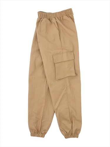 Boys Cargo Jogger Pants, Elastic Waist Casual Sweatpants, Teenage Relaxed Pants with Pockets, School Casual Trousers3