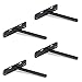 Solidwood Interiors Floating Shelf Brackets (Set of 4), Made in USA, Blind Shelf Supports (Large)