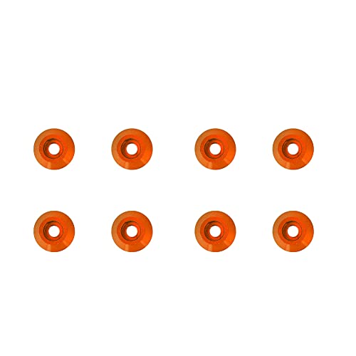 Drfeify Metal Screw Gasket, 8Pcs Cnc Machining With Color Anode Cone Cup Head Screw Gasket Washer Car Model Accessories For 1/10 1/8 Car (Orange (D10105-Or)) #TOP3