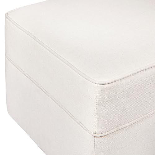 Image of Namesake Willa /Alden Gliding Ottoman in Performace Cream Eco-Weave, Water Repellent & Stain Resistant, Greenguard Gold & CertiPUR-US Certified