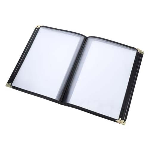 NAMOARLY Transparent Menu Book Insert for Bars Restaurants A4 Size 10 Pages Easy Menu Changes Professional Appearance