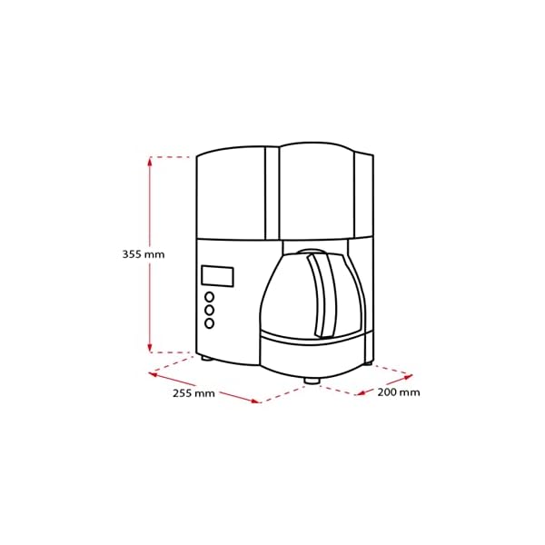 Melitta Optima Timer - Filterkaffeemaschine - Timer Funktion - Tropfstopp - 8 Tassen - Schwarz (100801) – Bild 3