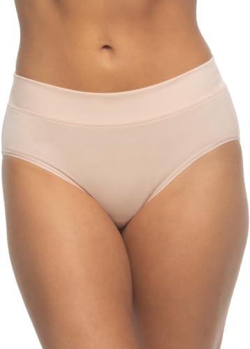 Image of Felina Womens 5 Pack Pima Cotton Wide Waistband Hipster