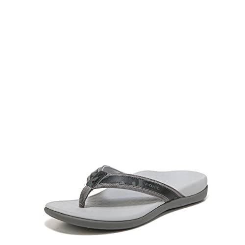 Vionic orthotic sandals showing contoured footbed and arch support structure