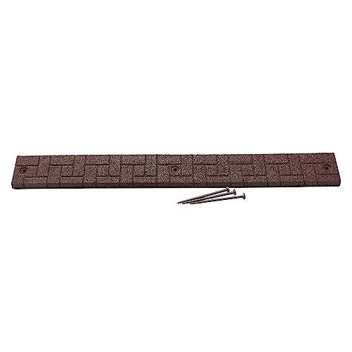 Rubberific Premium Rubber Angled Terracotta Landscape Edging - 4 ft. Long, 3.5 in. High 4 in. Deep (8, Brown)