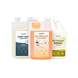 Liquified RV Tank Starter Kit – Black Tank Treatment (Orange 32oz), Gray Tank Cleaner & RV Toilet Bowl Cleaner – Enzyme-Based, Septic Safe Odor Control System