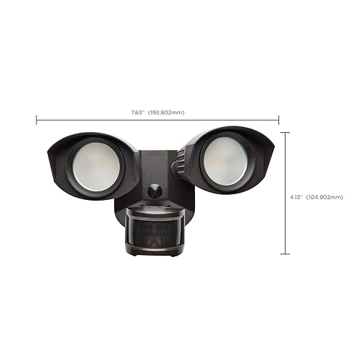 Image of Nuvo 65 /213 LED Dual-Head Security Light, 3000K, Motion Sensor, Bronze