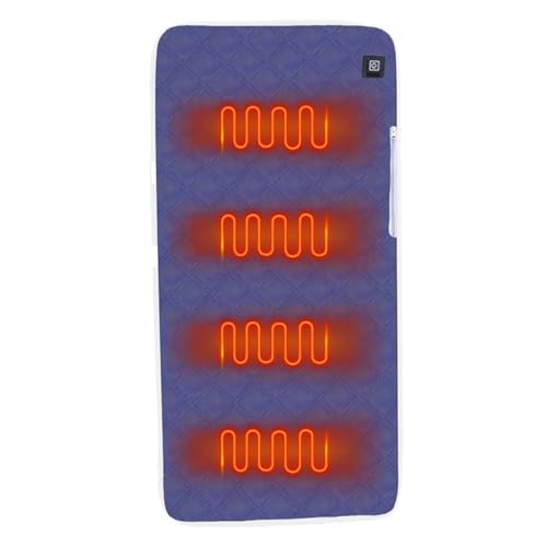 Genérico Cojín Asiento Calefactado | Cojín Calor Asiento Estadio USB Ajustable,Calentador Eléctrico para Masaje Lumbar Espalda Muslos Caderas Sillas de Ruedas Personas Mayores Uso en