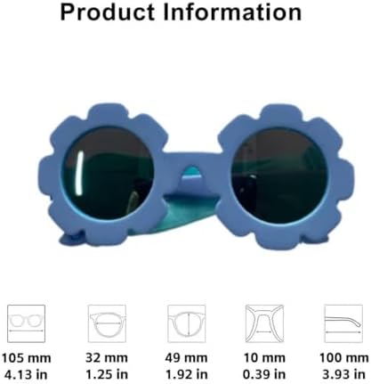 WISTON 2PCS Baby Infant Polarized Sunglasses Safe, Soft, with Adjustable Strap, 0–24 Months - 1