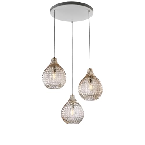 Suspension Diamante réglable anti-éblouissement verre ambré