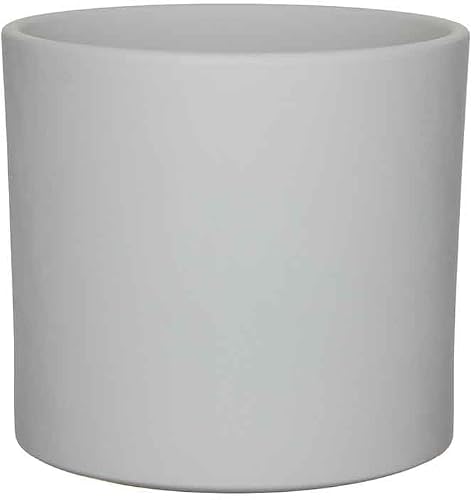 Mica Decorations First Dutch Brands Round Matte Era Pot, 21.5 cm x 23 cm Size, Light Grey