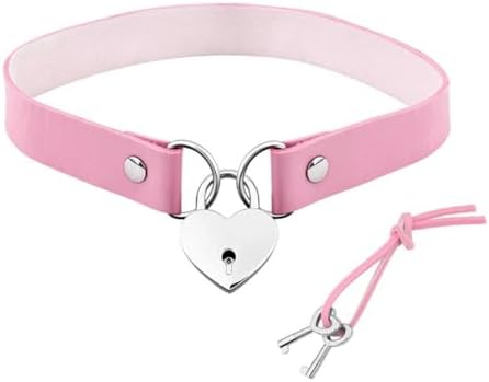 YangQian Lock Collar Necklace for Women Halloween Black Leather Key Choker Necklace Punk Rock Accessories for Woman Goth Neck Chains image 5