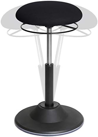 Seville Classics Modern Ergonomic Pneumatic Height Adjustable 360-Degree Swivel Stool Chair, for Drafting, Office, Home, Garage, Work Desk, Black, airLIFT Sit Stand Balance and Wobble