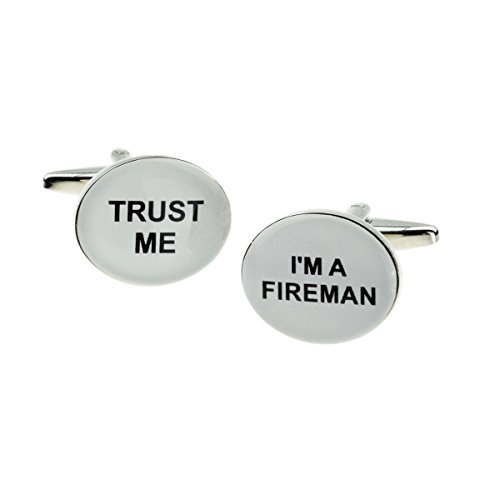 Mancuernillas para hombre Trust Me I Am A Fireman miniatura 1