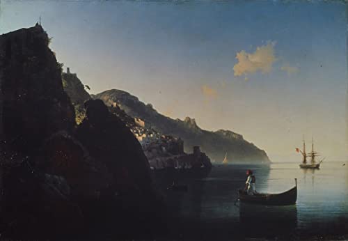 Peinture sur toile Amalfi Aivazovsky pour une chambre apaisante