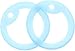 ARMYU Military Dog Tag Silencers Round Silicone Rubbers Set (Blue Glow in The Dark)