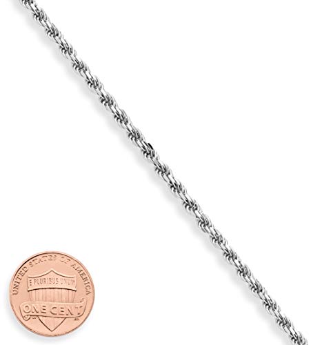 Miabella 925 Sterling Silver Italian 2Mm, 3Mm Diamond-Cut Braided Rope Chain Anklet Ankle Bracelet For Women Teen Girls, Made In Italy (3Mm, Length 10 Inches) #TOP2