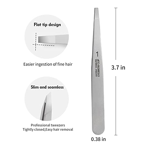 Stainless Steel Precision Eyebrow Tweezers Flat Tweezers For Eyebrows For Women-For Facial Hair And Ingrown Hair Removal Beauty Tools #TOP3
