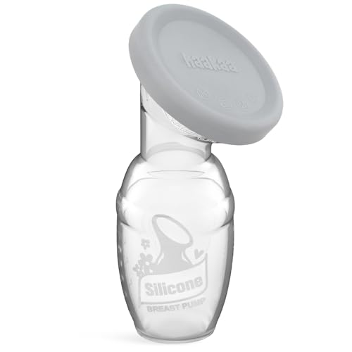 Image of haakaa Manual Breast Pump & Silicone Cap Combo for Nursing Mom (Gray, 4oz. Without Base)
