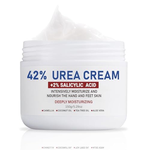 Foot Cream, Urea Cream 42% plus Salicylic Acid 2% For Feet,Feet Cream for Cracked Heel Repair for Dry Cracked, foot lotion for dry cracked feet