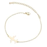 liveliwithmin Tiny Plane Bracelet Adjustable Link Chain Aircraft Charm Bracelet Women Wrsit Jewelry Airplane Pendant Bracelet for Best Friends (gold)