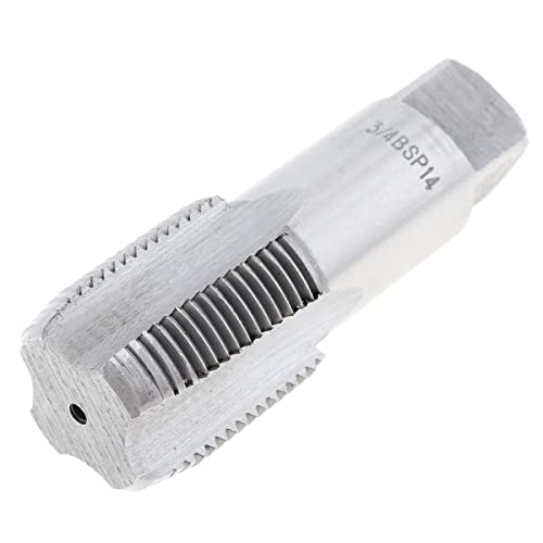 Omninmo NPT Pipe Tap Set Thread Forming Taps High Speed Steel Drill Bits Thread Tap Attack Pipe Plate Hand Tapping for Cleaning or Re-thread Damaged or Jam Pipe Threads Size G3/4 55 Degrees
