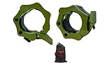 Olympic Barbell Clamps 2 inch Quick Release Pair 2" Hole Barbell Clamp For Heavy Weight Lighting (AR
