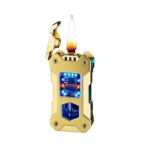 Encendedor metálico recargable con 4 modos de ignición