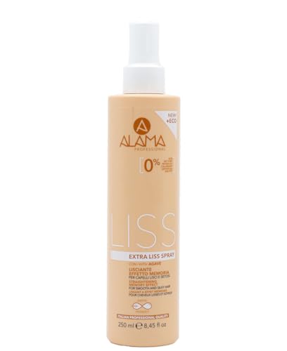 MODO D'USO: A capelli tamponati vaporizzare su tutta la capigliatura e asciugare; Con piastra: a capelli asciutti, vaporizzare e piastrare ciocca a ciocca; per un risultato d'eccellenza utilizzare i trattamenti complementari Alama Liss