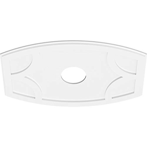 Image of Ekena Millwork CMP34X22KY-06000 Kailey Architectural Grade PVC Contemporary Urethane Ceiling Medallions 34 inchW x 22 5 /8 inchH x 6 inchID x 18 1 /4 inchC x 1 inchP