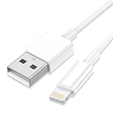 IPhone Ladekabel USB A auf Lightning Kabel 1M 1-PACK MFi-Zertifiziert für Apple Ladekabel Lightning Schnellladekabel 1M Weiß für iPhone 14/13/12/11/Pro/Pro max/Mini/Xs/Xr/Max/X/8/7/Plus/Se/iPad