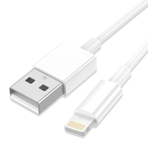 USB A to Lightning IPhone charger cable 1M [MFi Certified] Lightning 2.4A Fast Charger Cable iPhone14 Charging Lead for Apple iPhone 14 13 12 11 Pro Max XS XR X 8 7 6 Plus 5 SE iPad and iPod