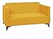 Produktbild Mirjan24 Sofa Somag II, Hochwertiges 2 Sitzer Couch, Polstersofa, Farbauswahl, Sofagarnitur, Couchgarnitur, Polstermöbel, Wohnlandschaft (Solo 257, Füße: Schwarz Hochglanz)