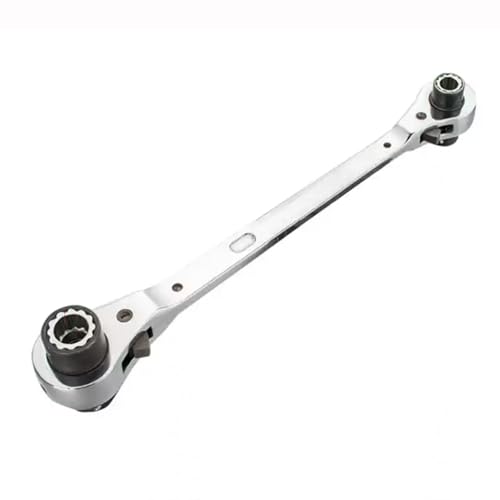 Mefape 8 In 1 Ratchet Wrench, 12 Point Ratchet Multi Wrench, Double Box End Box Wrench, 5/16