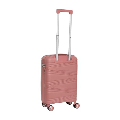 Image of Small Cabin 55 Cm Hard Sided Spinners, Expandable Travel & Luggage Bags Trolley Bag (Pink)