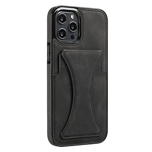 Para Iphone 11 12 13 Pro Max 12 13 Mini Estojo de Couro Para Iphone 7 8 Plus Xr X Xs Max Luxo Suporte para Cartão de Luxo, Preto, Para iPhone 8 Plus