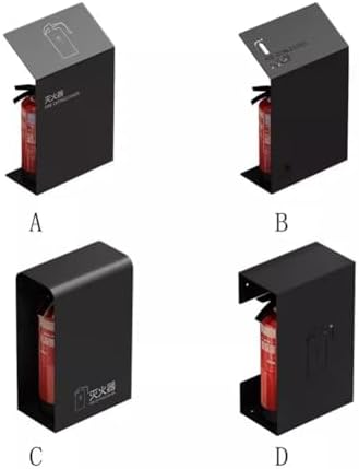 Freestanding Metal Fire Extinguisher Cabinet, Durable Storage Box for Fire Safety (Black, Size: D-35X20X55) - Ideal for Home, Office, and Industrial Use