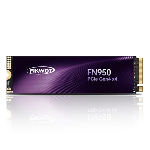 Fikwot FN950 1TB NVMe SSD PCIe Gen4x4 M.2 2280�A�ǂݎ��ő�4800MB/�b�ASLC�L���b�V���̐ݒ�APS5�m�[�g�p�\�R���f�X�N�g�b�v�p�����\���b�h�X�e�[�g�h���C�u