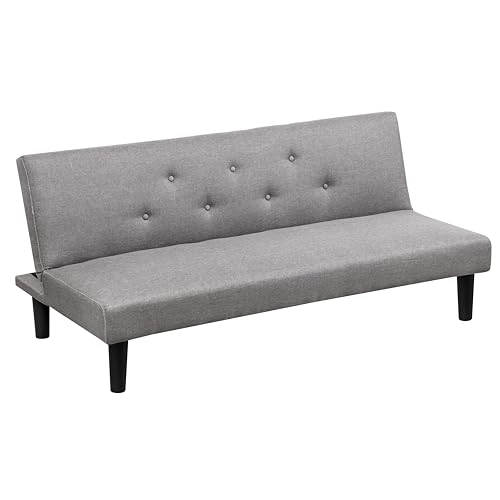 Baroni Home Canapé-Lit Clic Clac en Tissu 3 Places Convertible en Lit Rembourré, Sofa Inclinable...