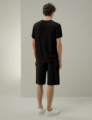 LilySilk Silk Jersey Men's T-Shirt Regular Fit Crewneck Short Sleeve Plain Tee for Work Holiday Comfort4