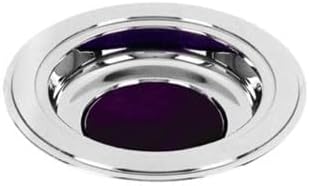 Silver Tone Offering Plates (Burgundy Felt Pad)