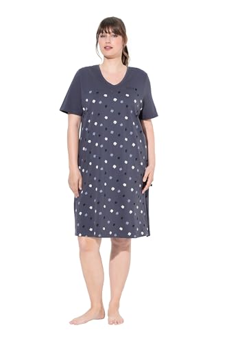 Chemise de nuit grandes tailles col en V et broderie poitrine pour un confort absolu