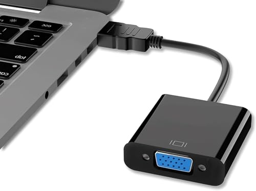 Adattatore HDMI a VGA, Unidirezionale HDMI Computer a VGA Monitor, Placcato in Oro per PC Computer, Desktop, Laptop,PC, TVbox, Xbox, PS3, PS4
